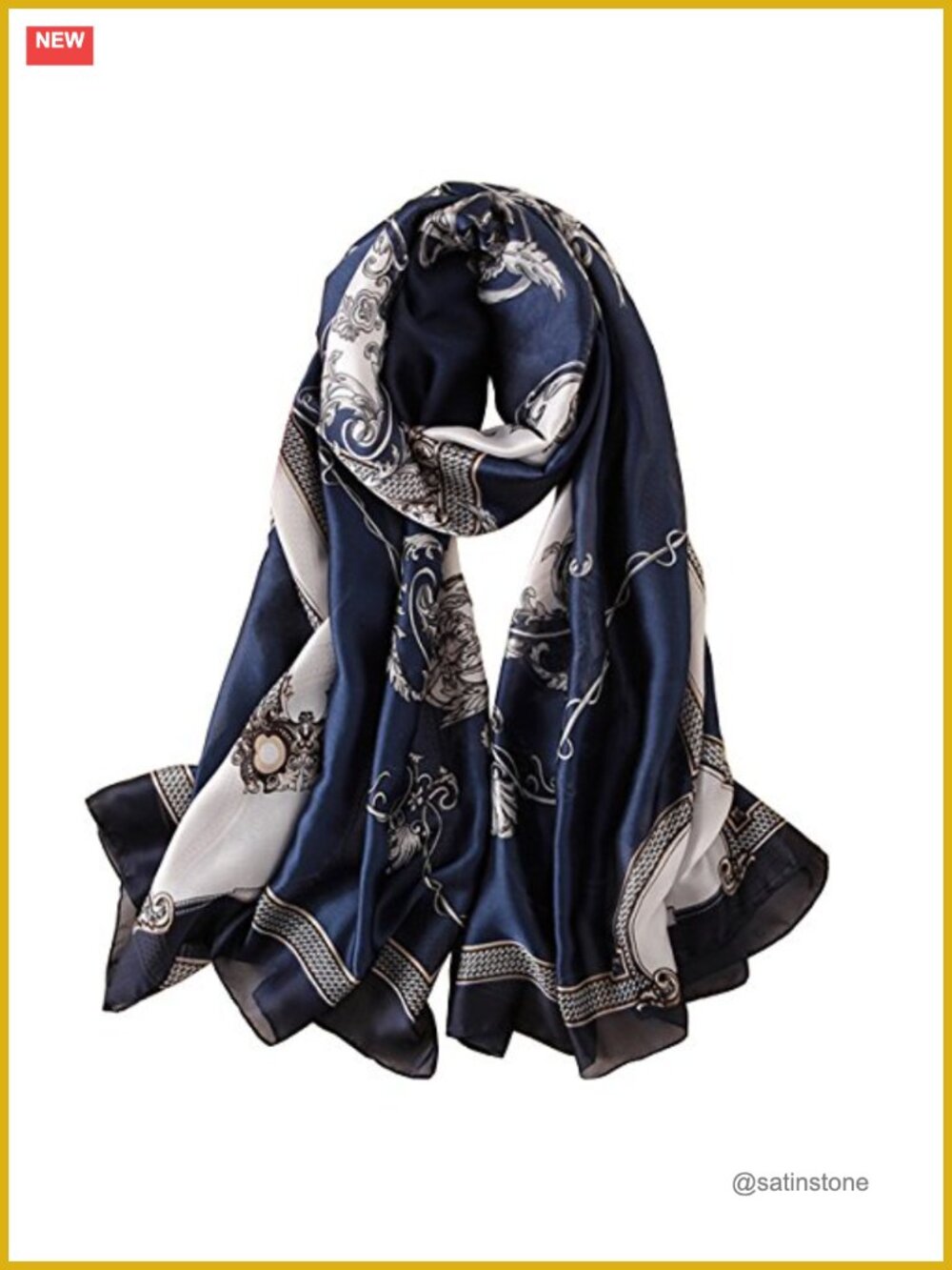 100% Mulberry Silk Long Lightweight Shawl Wrap Fashion Scarf Women